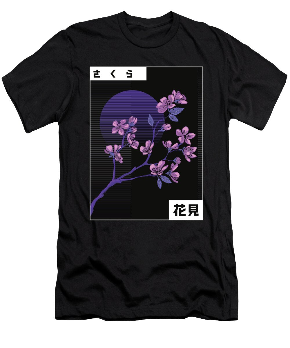 Cherry Blossom Vaporwave Gifts Japanese Letters Designed By Vexels T-Shirt