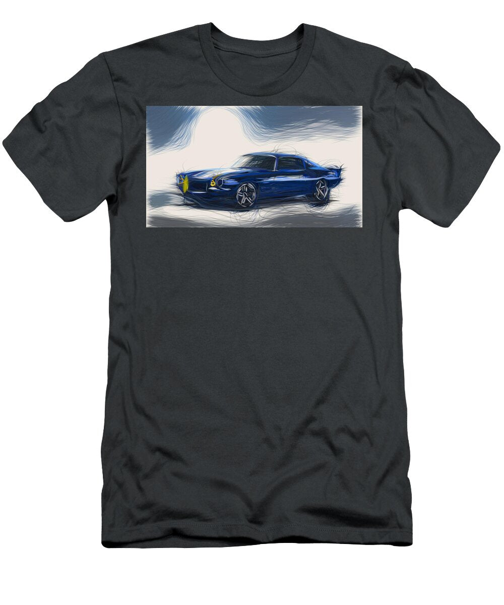 Chevrolet 1970 Camaro Rs Supercharged Lt4 Drawing Carstoon Concept T-Shirt