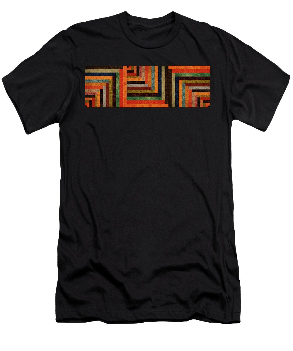 Chevron Brocade Triptych Michelle Calkins T-Shirt
