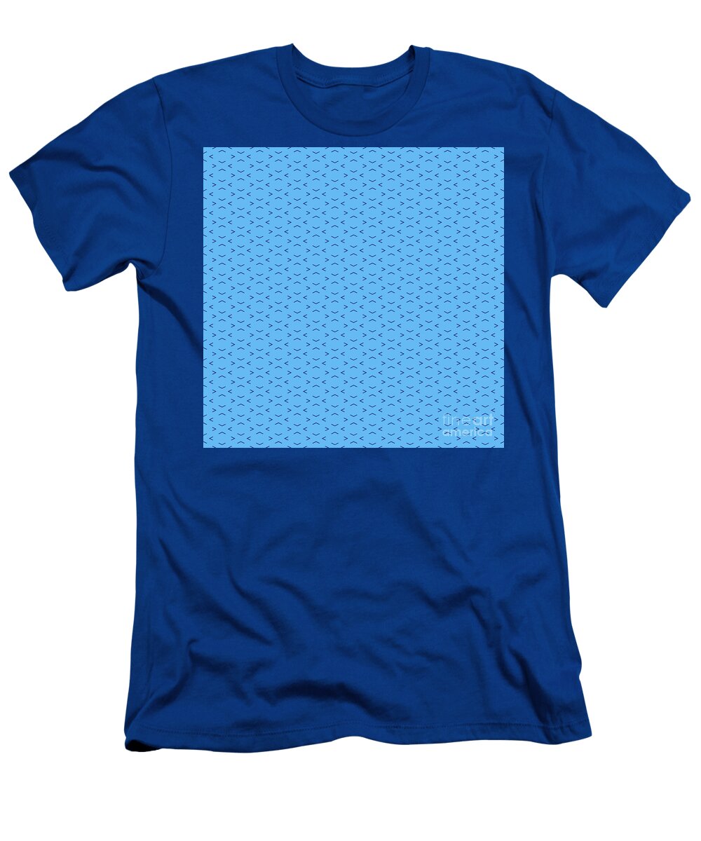 Chevron Diamond in Summer Sky and Ultramarine Blue N2003 Holy Rock Design T-Shirt