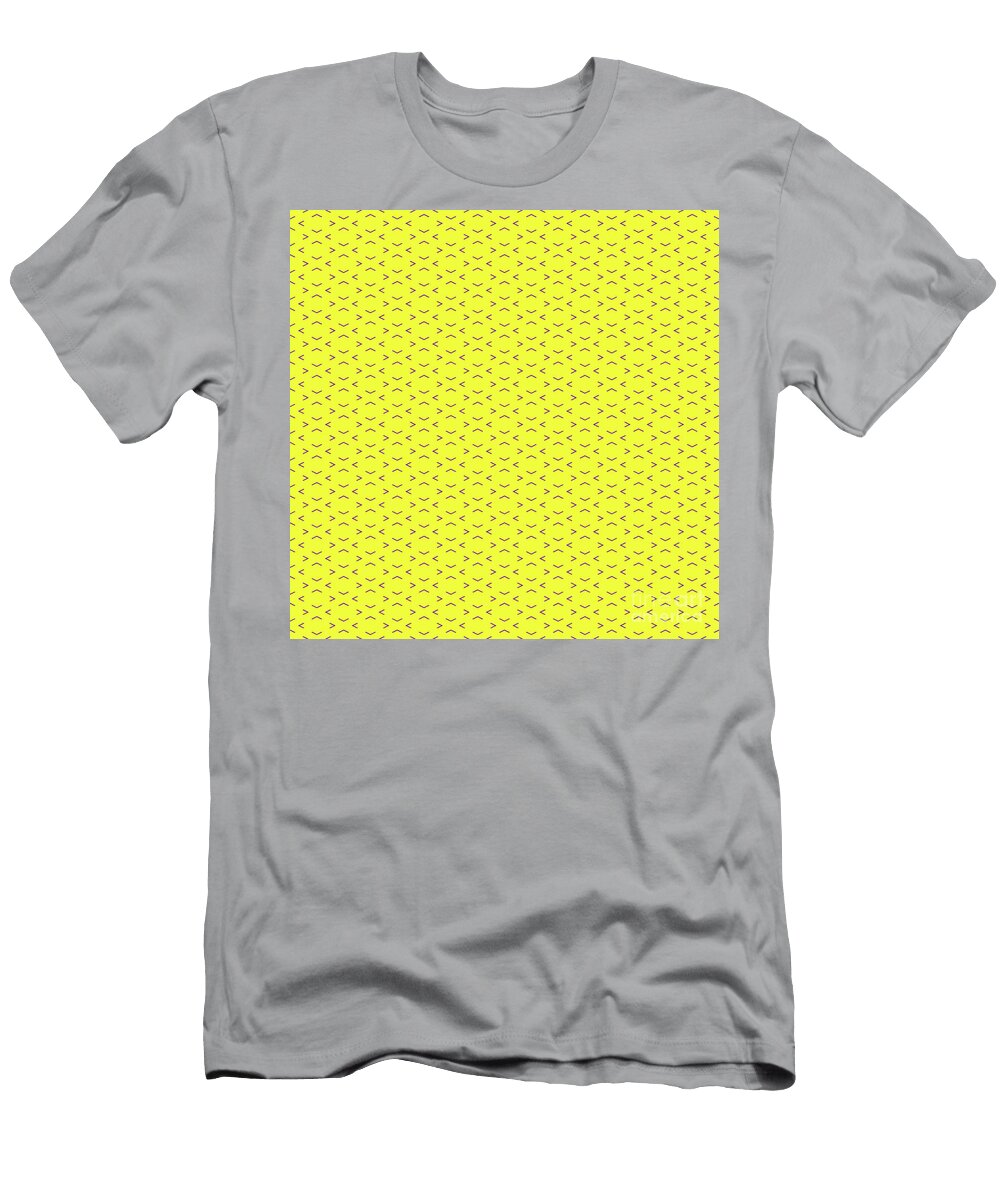 Chevron Diamond Pattern in Sunny Yellow and Iris Purple N3042 Holy Rock Design T-Shirt