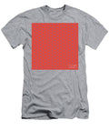 Chevron Diamond with Center Inset Pattern in Red Orange and True Blue N3183 Holy Rock Design T-Shirt