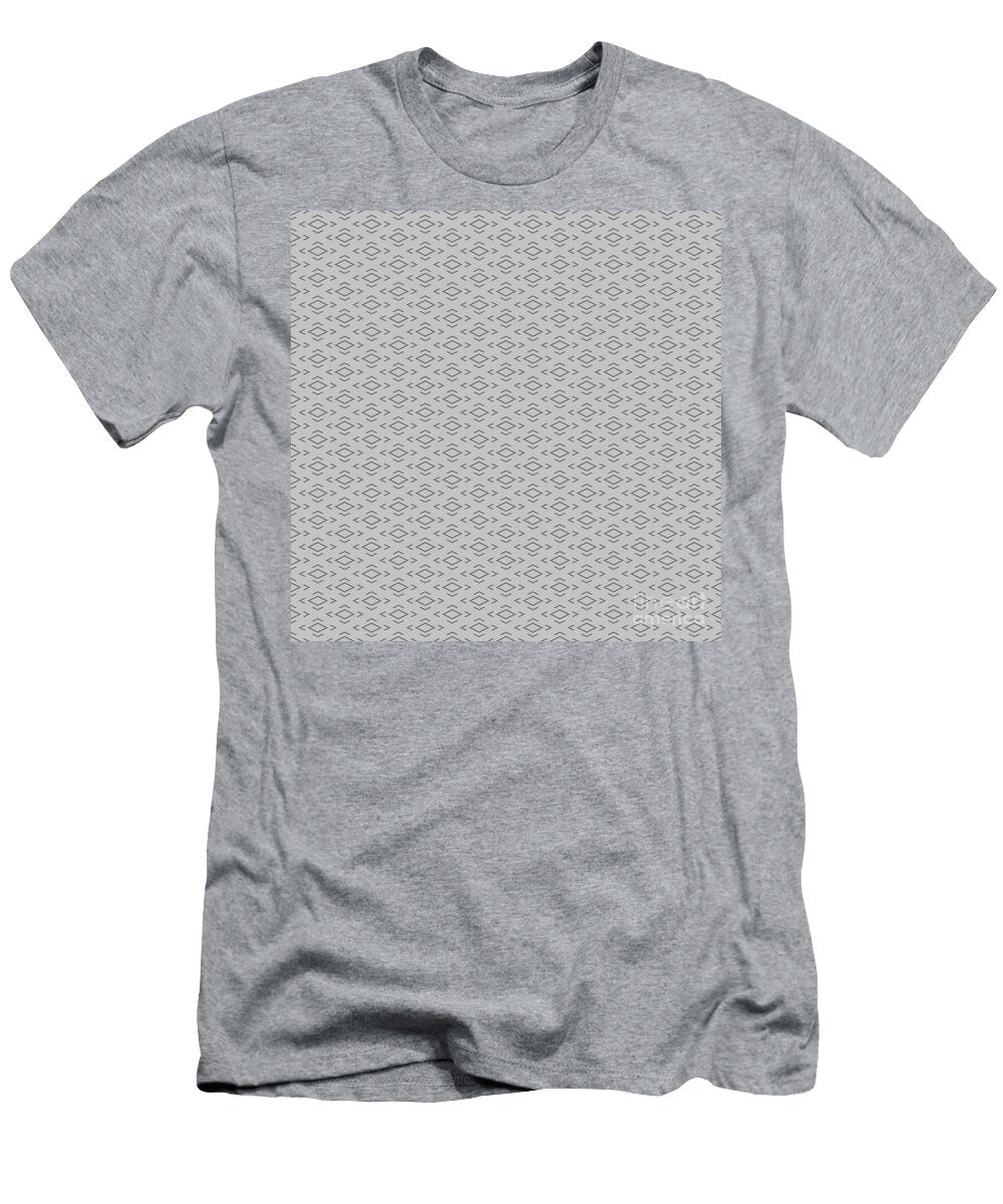 Chevron Diamond with Center Inset Pattern in Silver Sand and Granite Gray N2257 Holy Rock Design T-Shirt