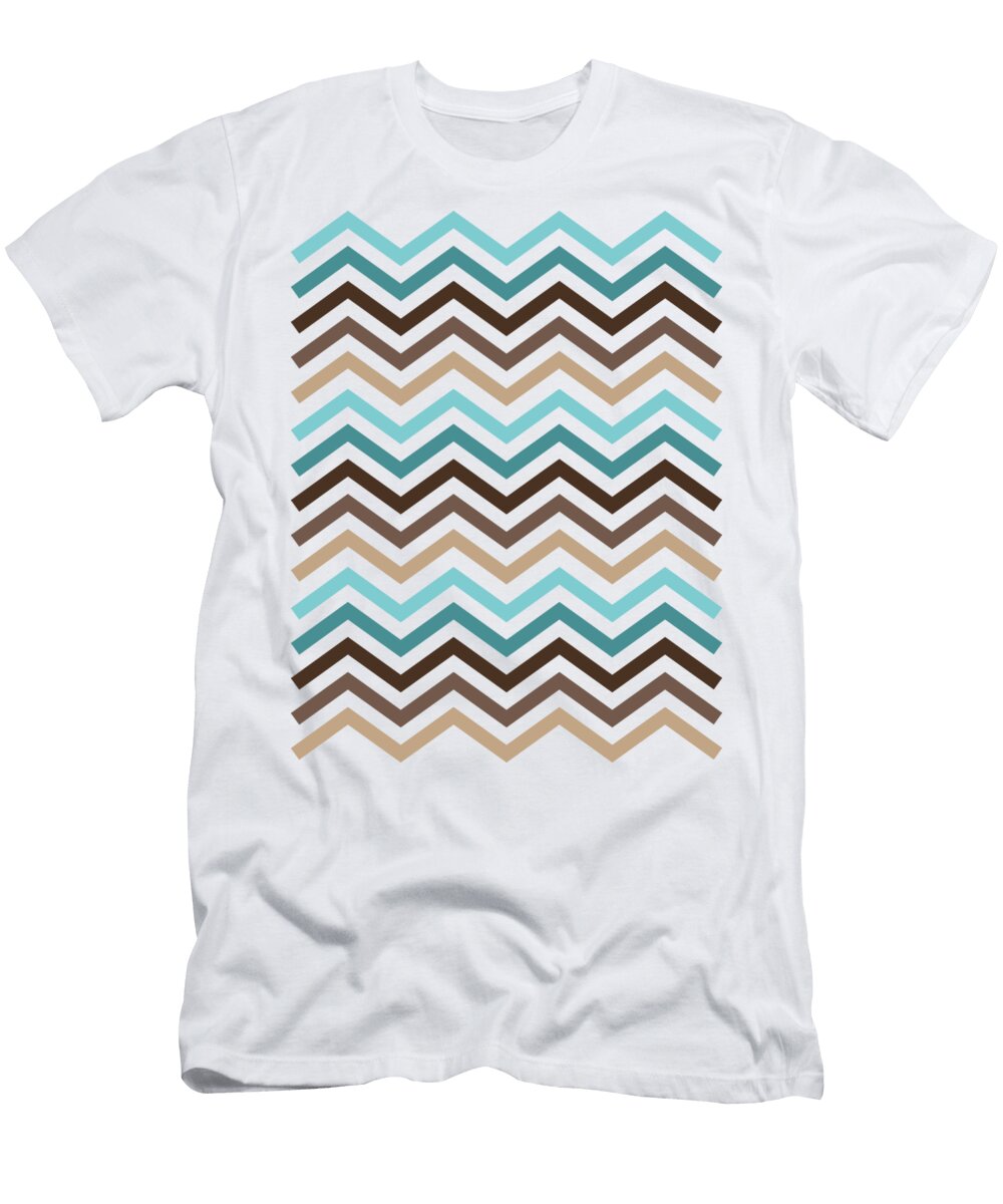 Chevron Forest Lake Reflection Joanne Van Hoof T-Shirt