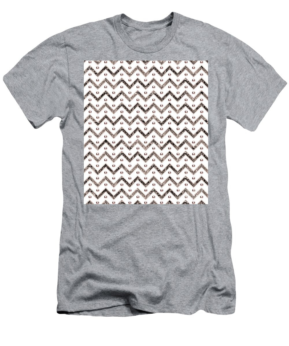 Chevron Glitter Gemstone Glam 1 Shiny Decor Art Anita Bella Jantz T-Shirt