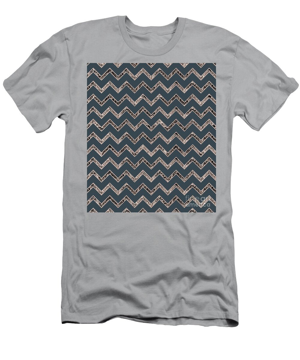 Chevron Glitter Glam 1 Shiny Decor Art Anitas and Bellas Art T-Shirt