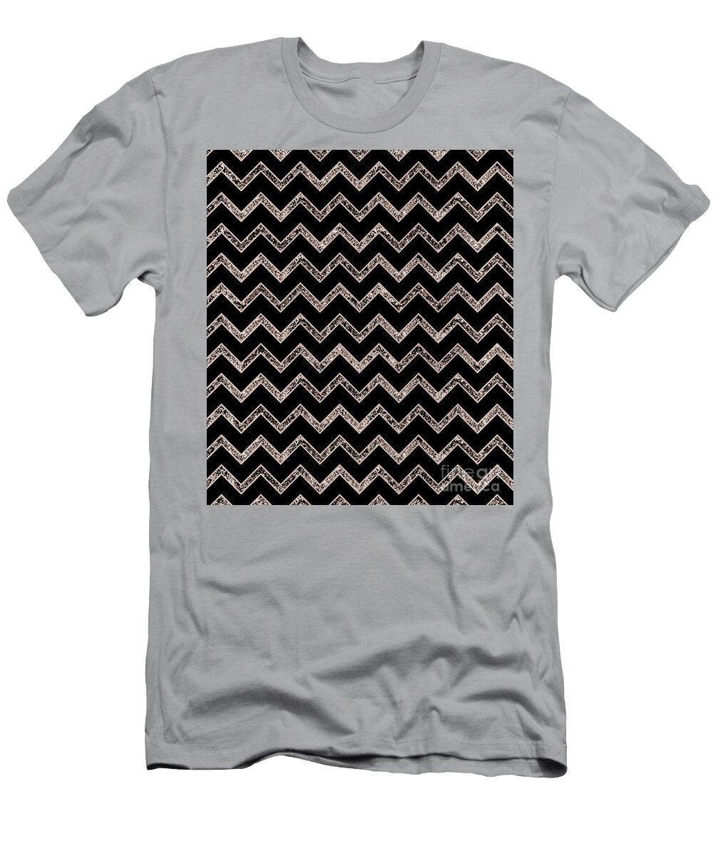 Chevron Glitter Glam 3 Shiny Decor Art Anitas and Bellas Art T-Shirt