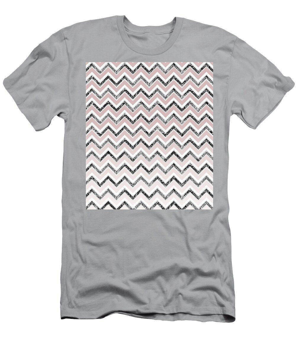 Chevron Glitter Glam 5 Shiny Decor Art Anitas and Bellas Art T-Shirt