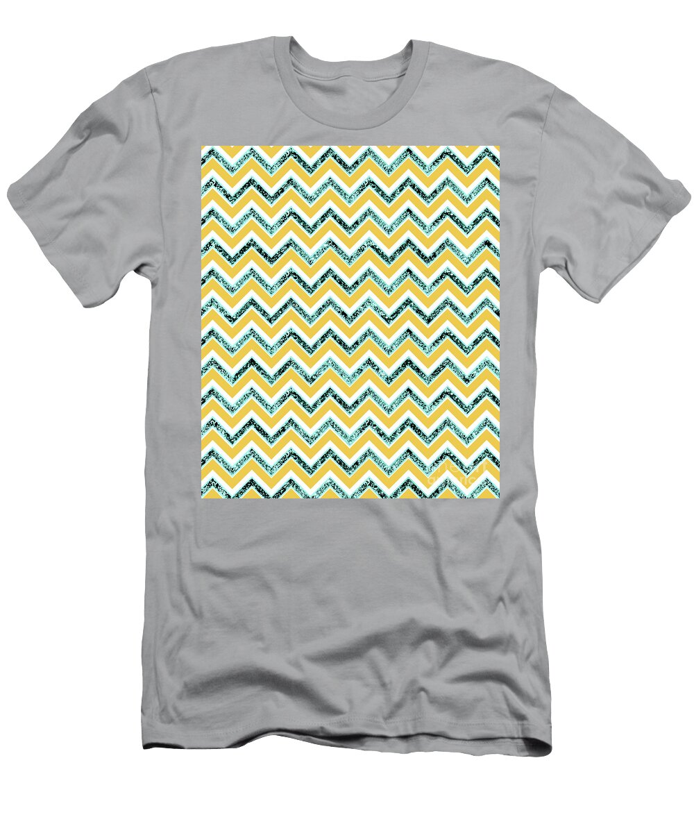 Chevron Glitter Glam 6 Shiny Decor Art Anitas and Bellas Art T-Shirt