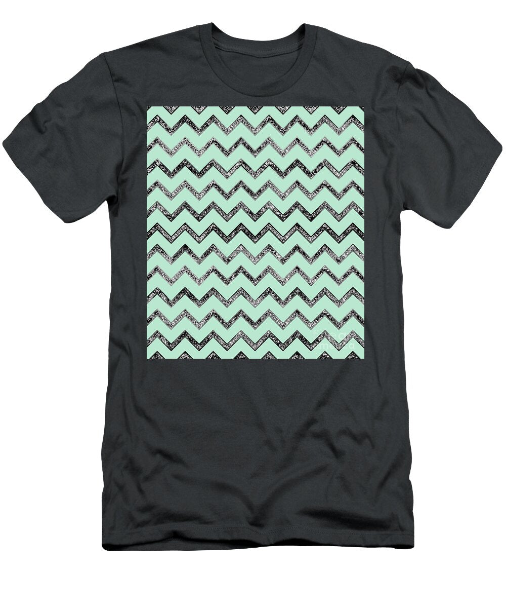 Chevron Glitter Glam 7 Shiny Decor Art Anita Bella Jantz T-Shirt