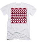 Chevron Hearts Metallic Ruby Red Pink Zigzag Beverly Claire Kaiya T-Shirt