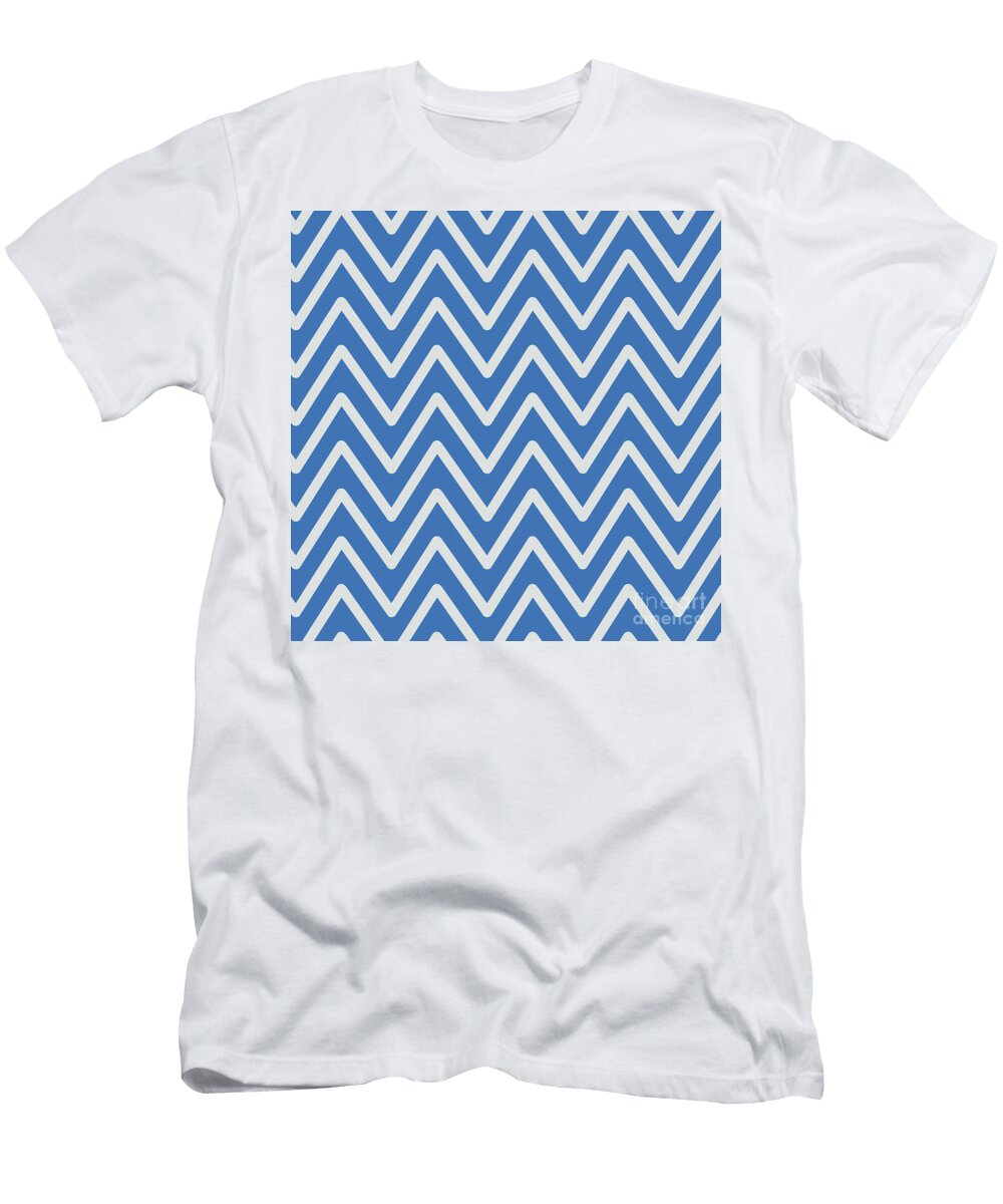Chevron Wave Azure Strong Blue Sharon Mau T-Shirt
