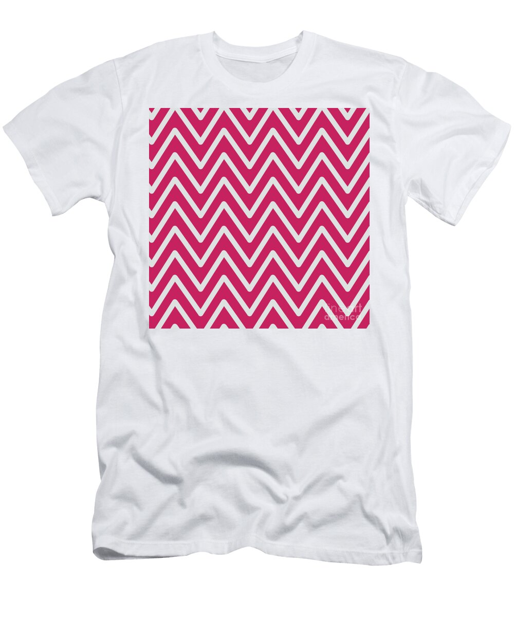 Chevron Wave Crimson Red Sharon Mau T-Shirt