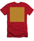 Chevron Zigzag Pattern in Golden Yellow and Chestnut Brown N1071 Holy Rock Design T-Shirt