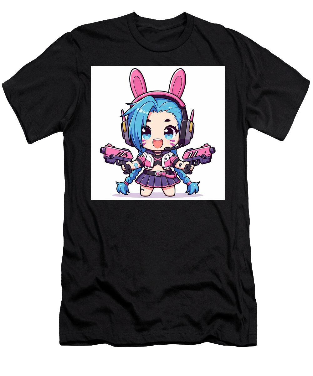 Chibi Jinx and Dva Cute Version Tricky Woo T-Shirt