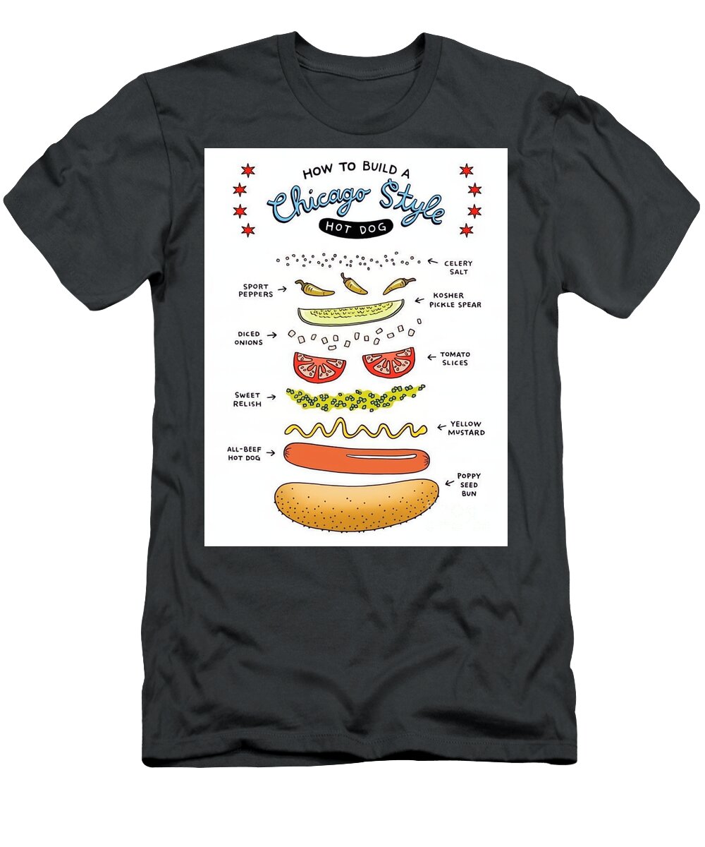 Chicago Style Hotdog Poster Action Photo T-Shirt