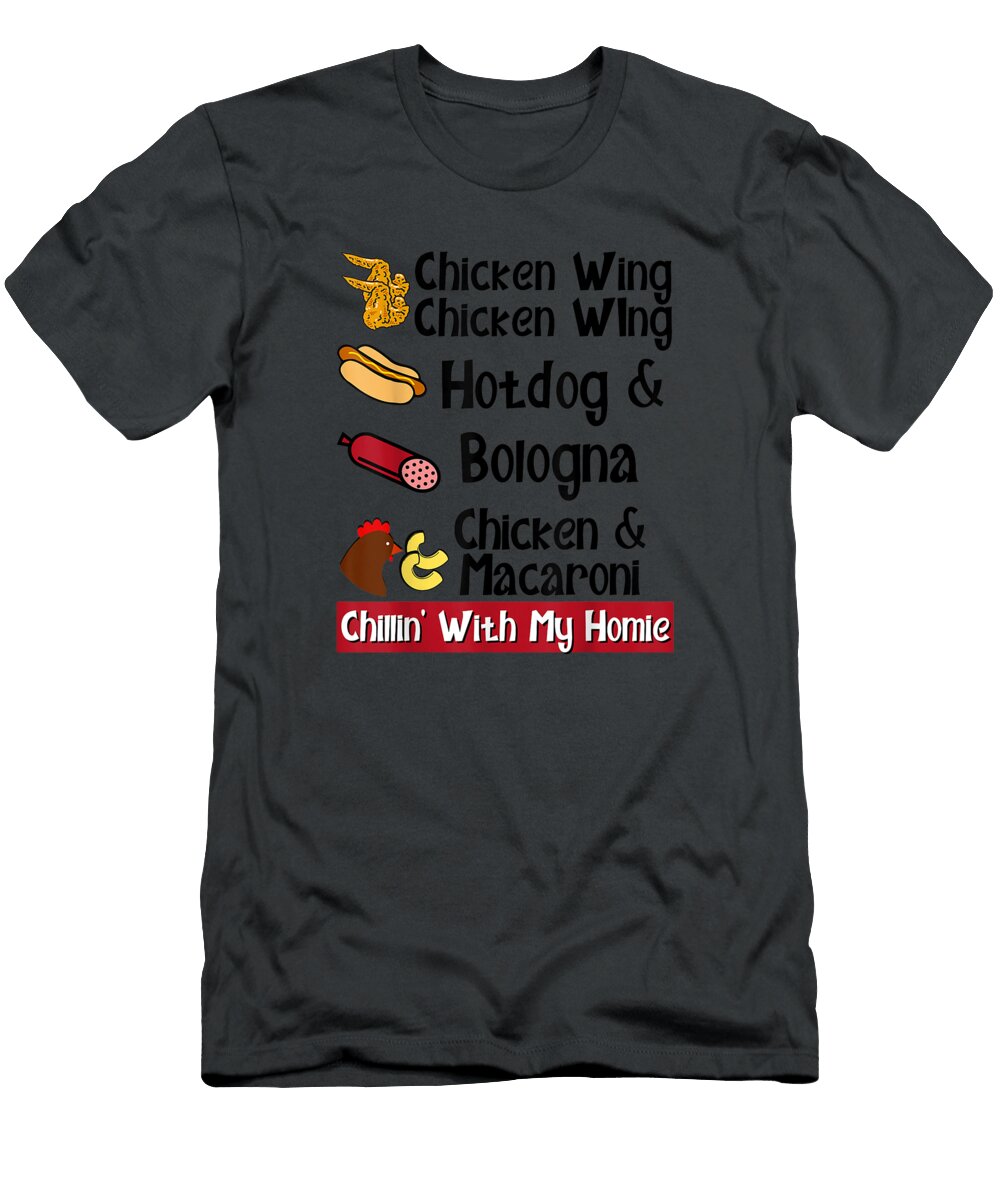 Chicken Wing Chicken Wing Hotdog Bolognaong Black T-Shirt