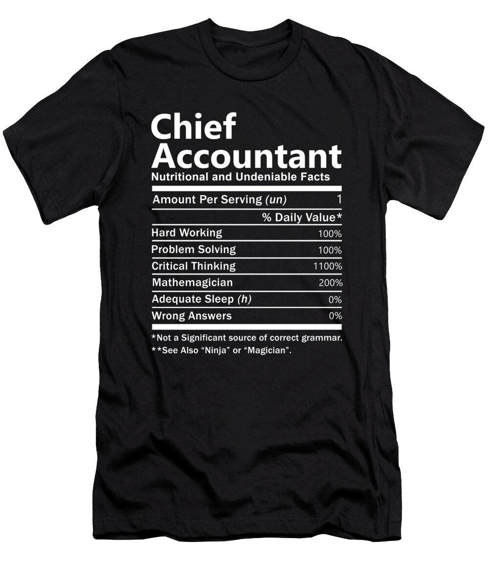 Chief Accountant Nutrition Factors Gift Item Shi Hu Kang T-Shirt