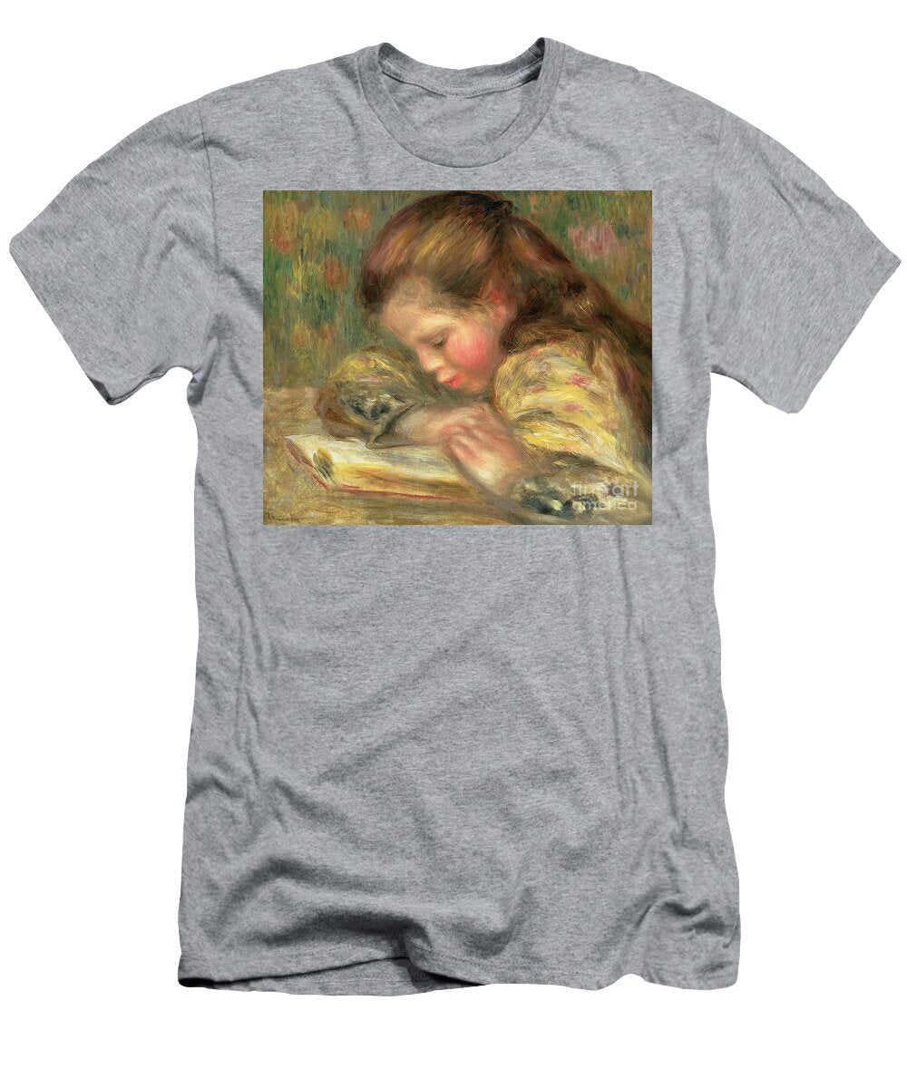 Child Reading 1890 Pierre Auguste Renoir T-Shirt
