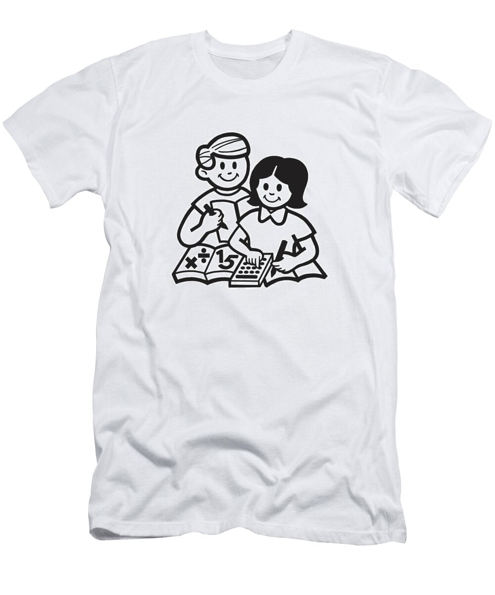 Children Doing Math Homework Csa Images T-Shirt