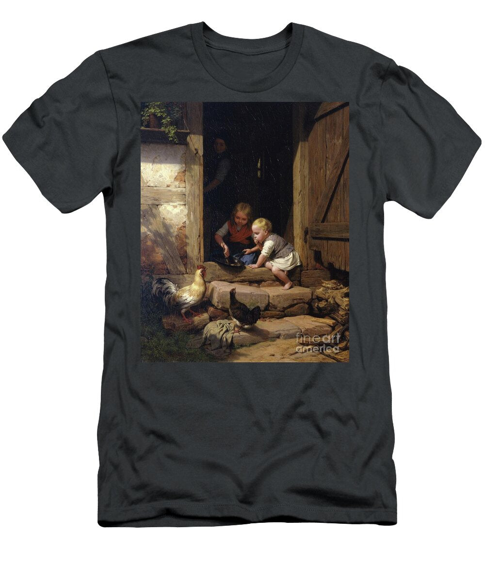 Children in the Front Door Friedrich Eduard Meyerheim1852 Artistic Rifki T-Shirt