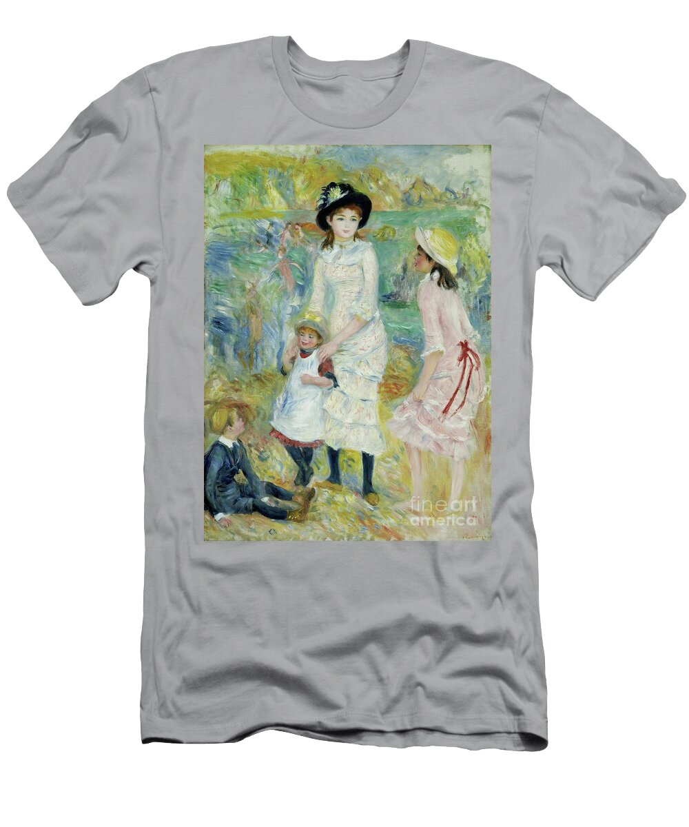 Children on the Seashore Guernsey Pierre Auguste Renoirabout 1883 Artistic Rifki T-Shirt