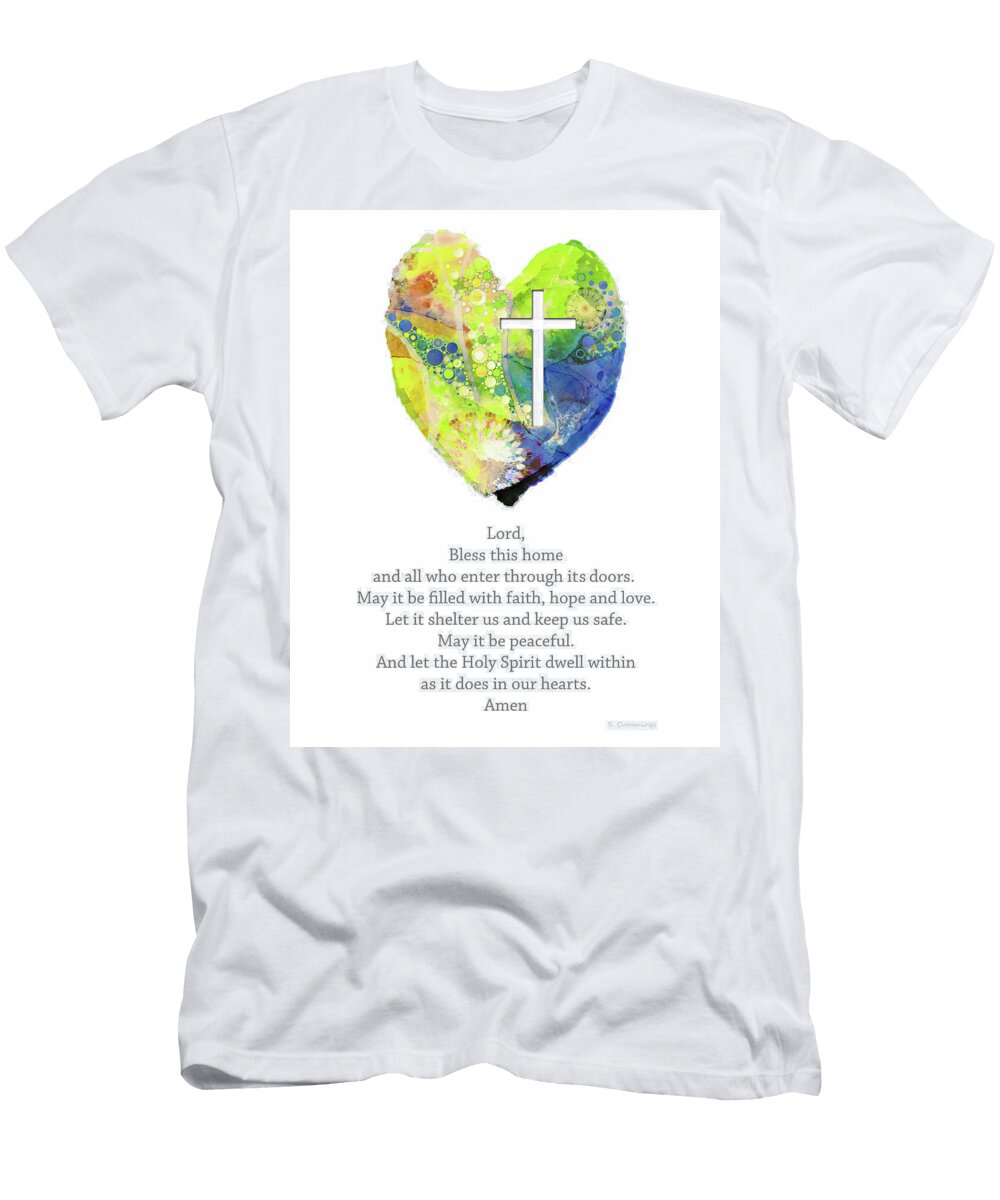 Christian Home Blessing Spiritual Art Sharon Cummings T-Shirt