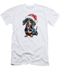 Christmas Dachshund in Santa Hat Joanna Redesiuk T-Shirt