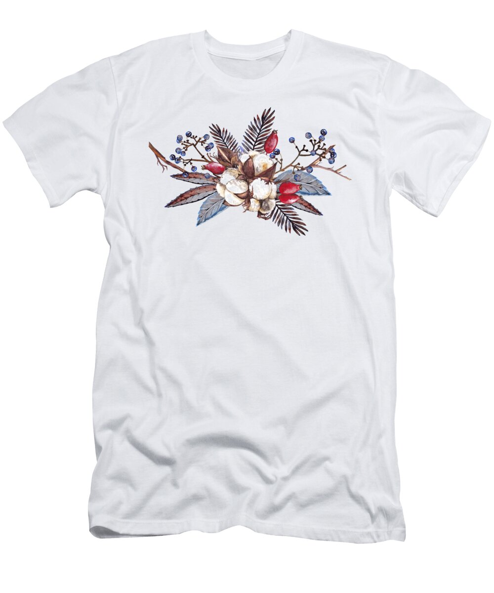 Christmas Floral 1 Gamini Jayasingha T-Shirt