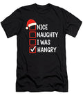 Christmas Nice Naughty I Was Hangry Checklist Zyneu Gangd T-Shirt