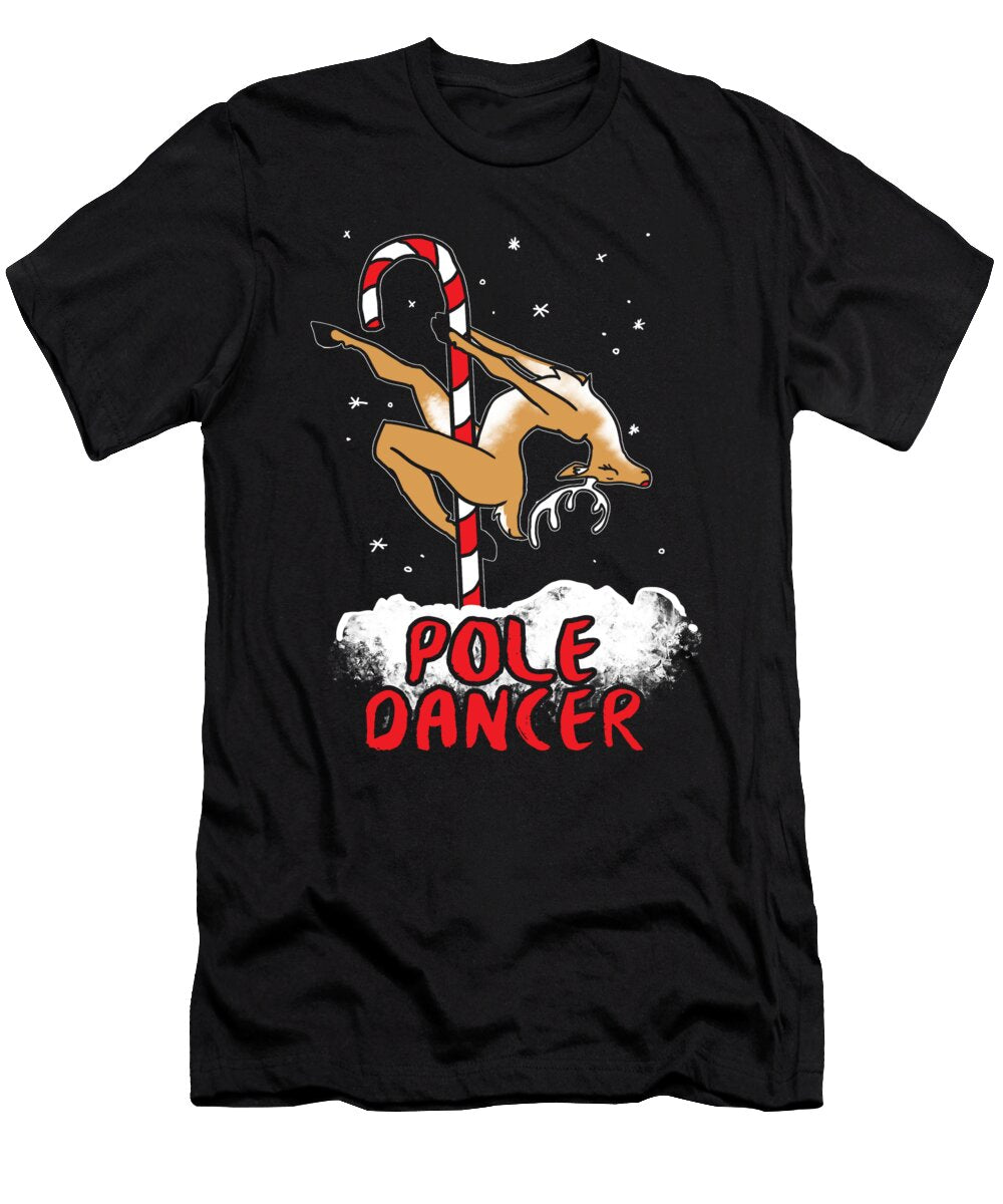 Christmas Reindeer Pole Dancer Jacob Zelazny T-Shirt