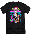 Christmas Synthwave Savannah Cat Sunglasses Sophie Eleanor T-Shirt