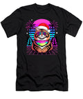 Christmas Synthwave Siberian Cat Sunglasses Sophie Eleanor T-Shirt
