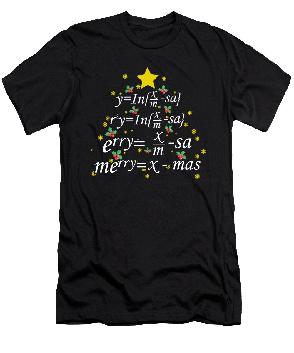 Christmas Teacher Christmas Math Teacher Tree Florian Dold Art T-Shirt