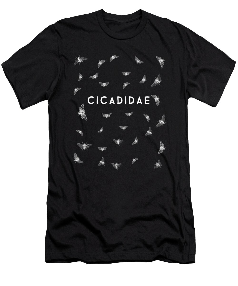Cicadas Cicadidae Design for Entomologists Lance Gambis T-Shirt