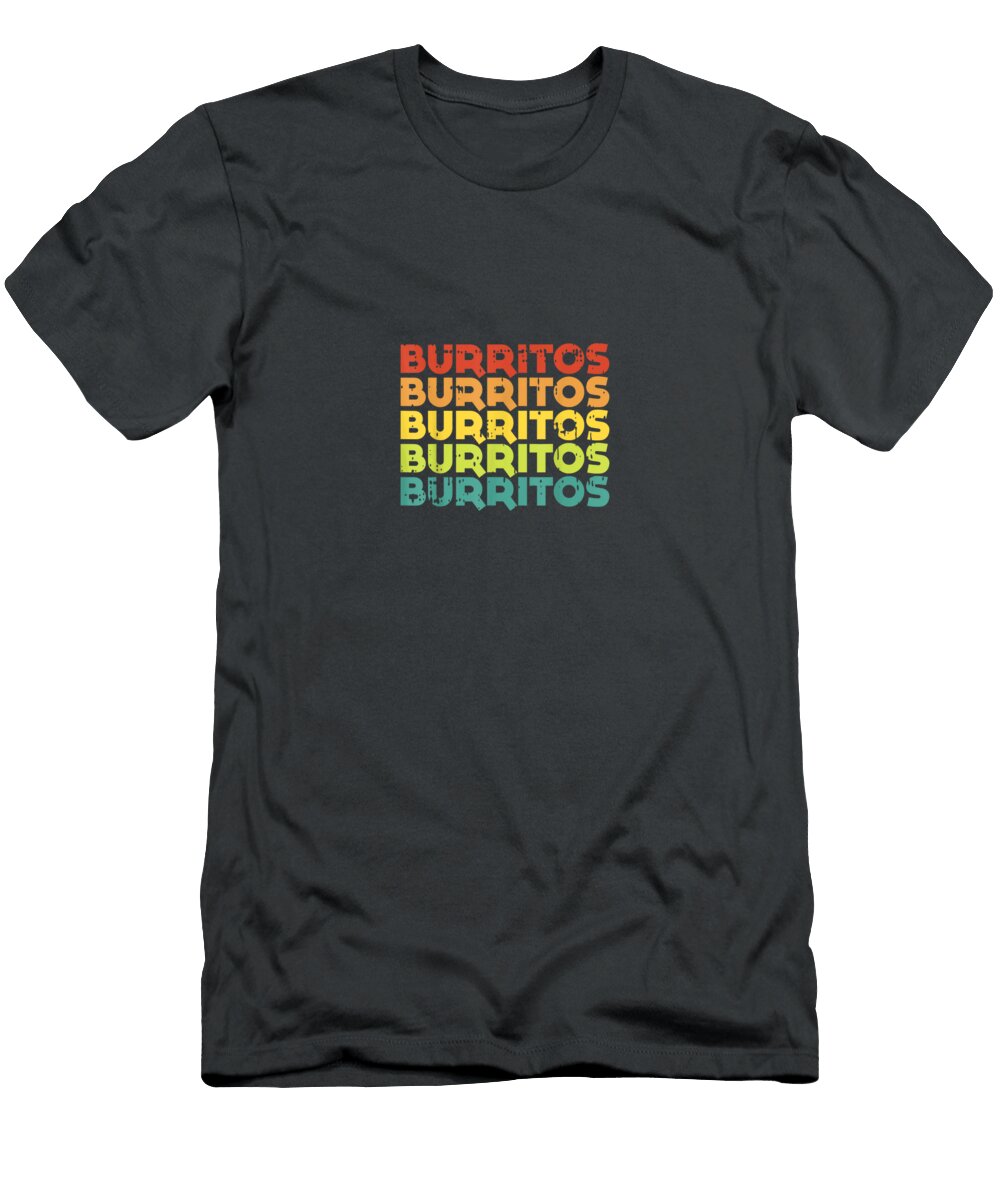 Cinco De Mayo Burritos Retro Vintage Mexican Foodie Funny Cinco De Mayo Reonsessi T-Shirt