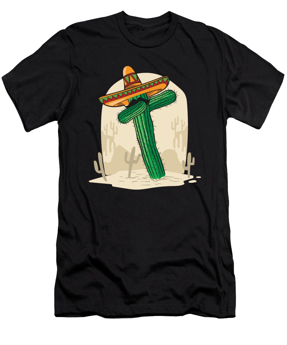 Cinco De Mayo Cactus Dab Funny Mexican Food Tacos Nacho Lovers Gift Thomas Larch T-Shirt