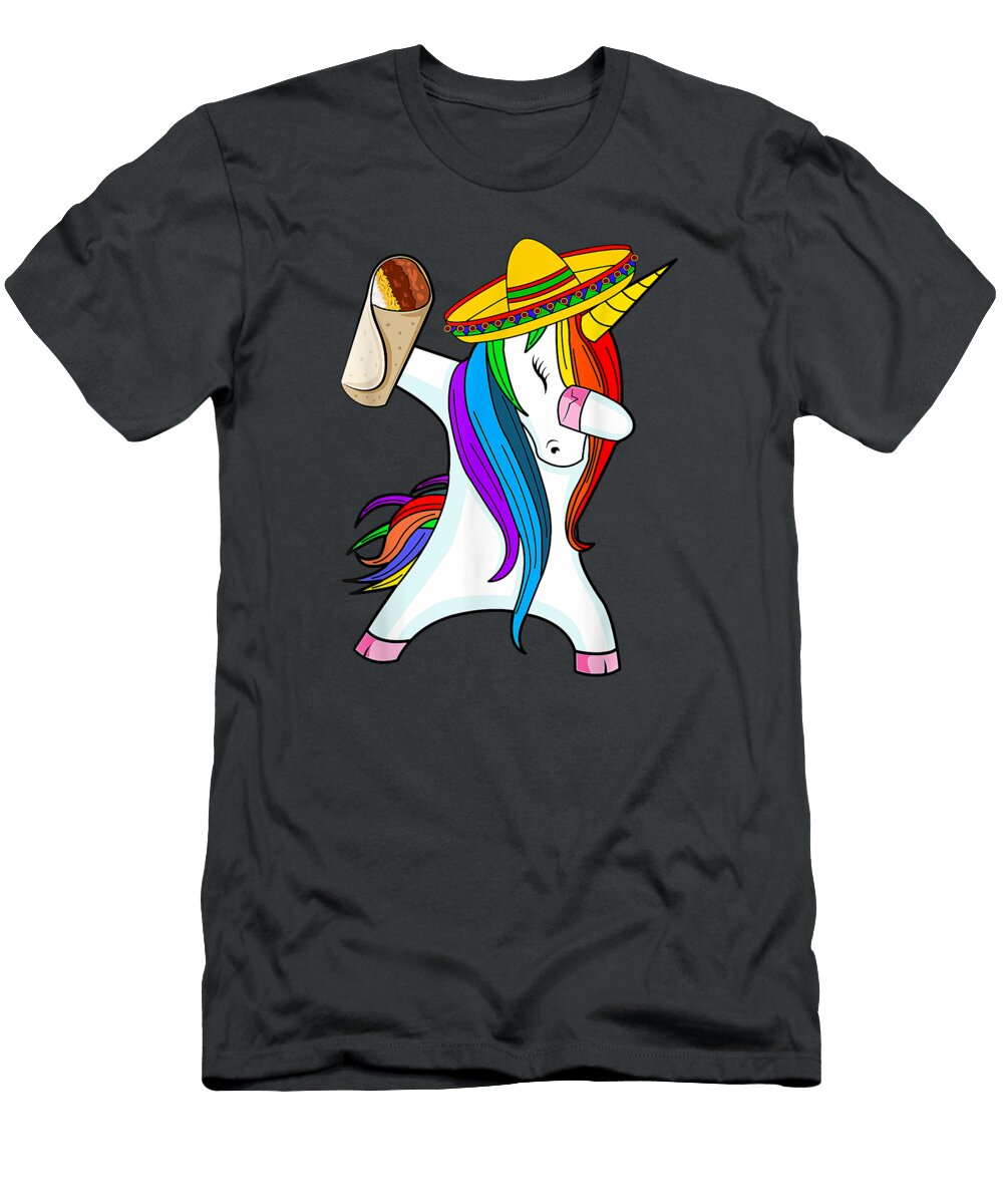 Cinco De Mayo Dabbing Unicorn Sombrero Burrito Cinco De Mayo Norrie5skyla T-Shirt