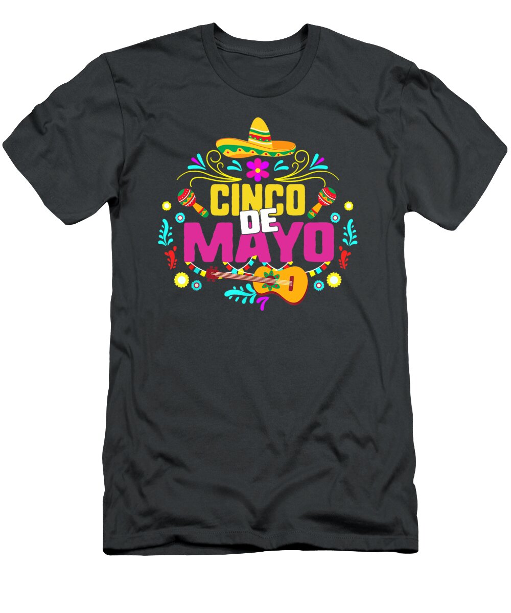 Cinco De Mayo Mexico Taco Nacho Mexican Fiesta Cactus Gift Julie Hurst T-Shirt