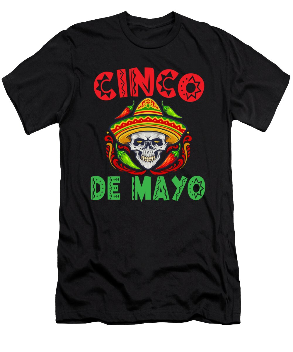 Cinco De Mayo Party Skull Artwork Orgence Matungwa T-Shirt
