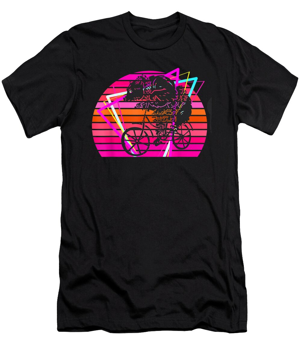 Circus Bear Vaporwave Sunset Circus Animal Synthwave Hoang Tuyen T-Shirt