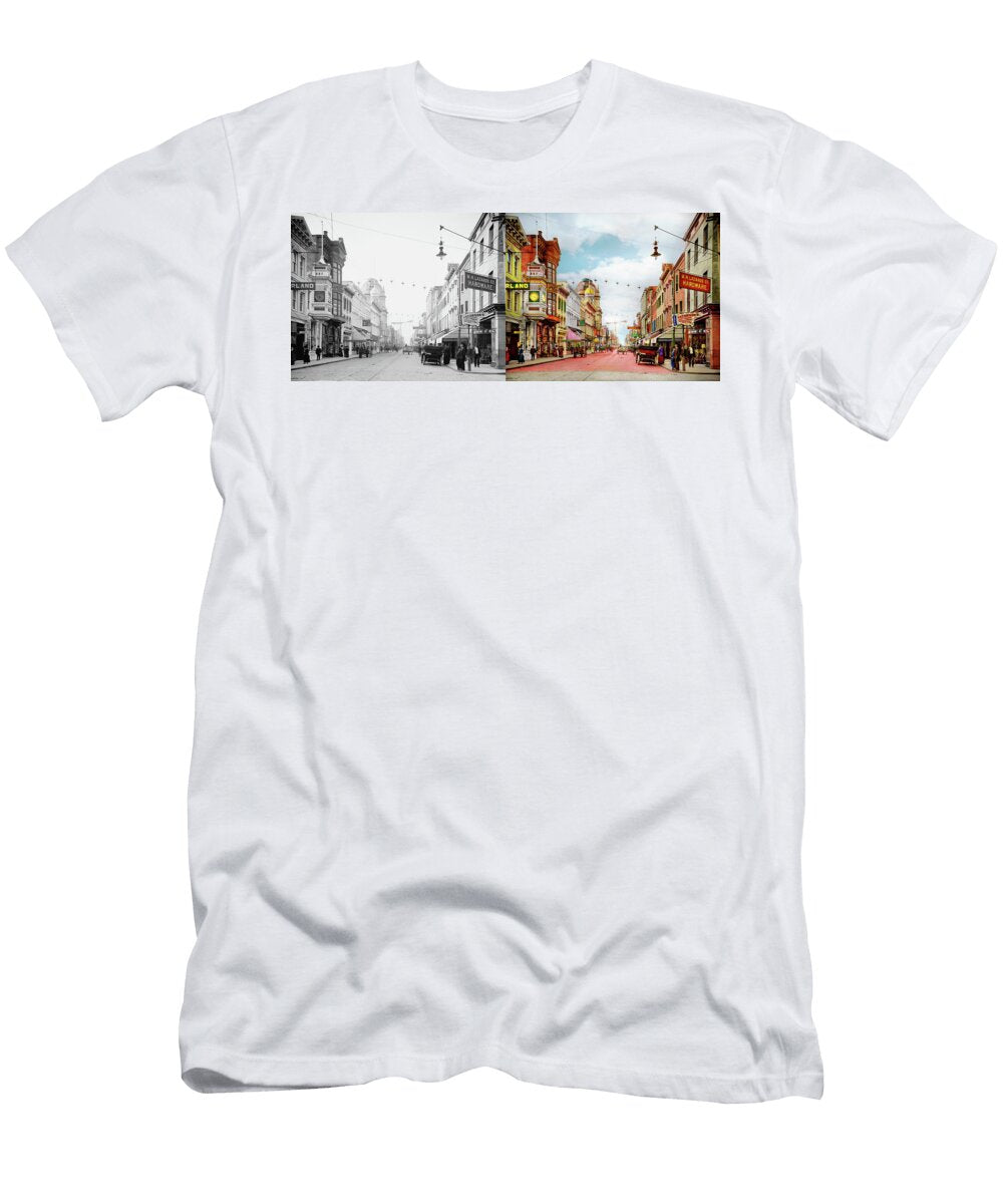 City Charleston Sc King Street 1911 Side By Side Mike Savad T-Shirt