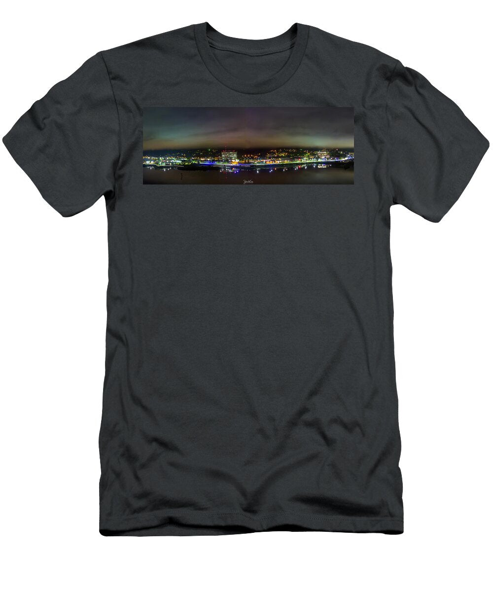City Lights Reflected on Water David Kirby T-Shirt