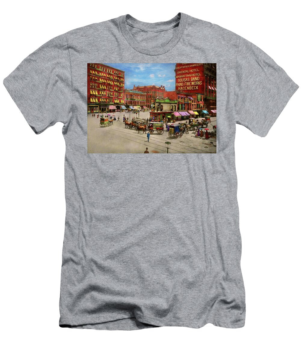 City New York the Future Site of the Flatiron Building 1890 Mike Savad T-Shirt