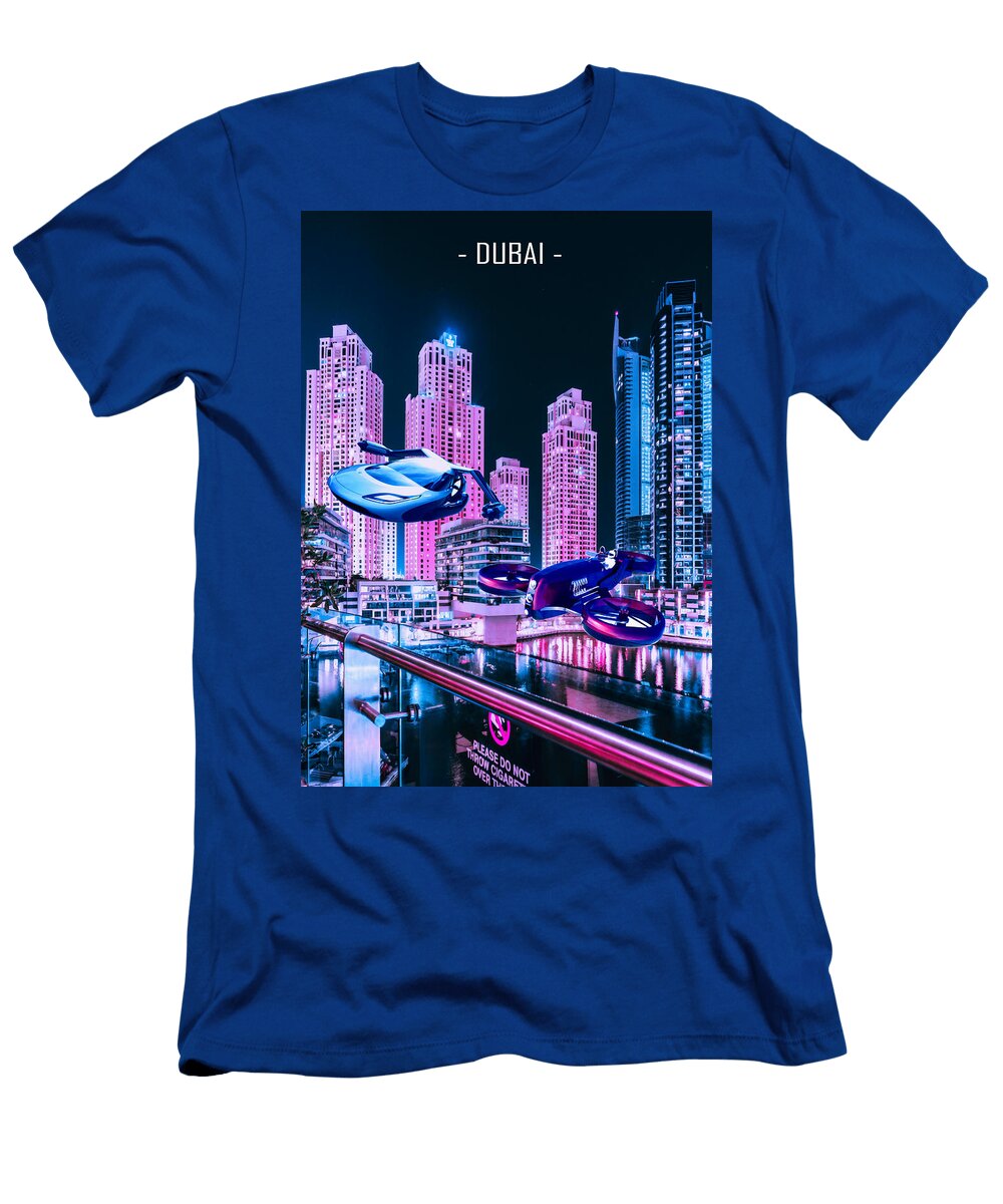 City Retro Dubai Synthwave Douxie Grimo T-Shirt