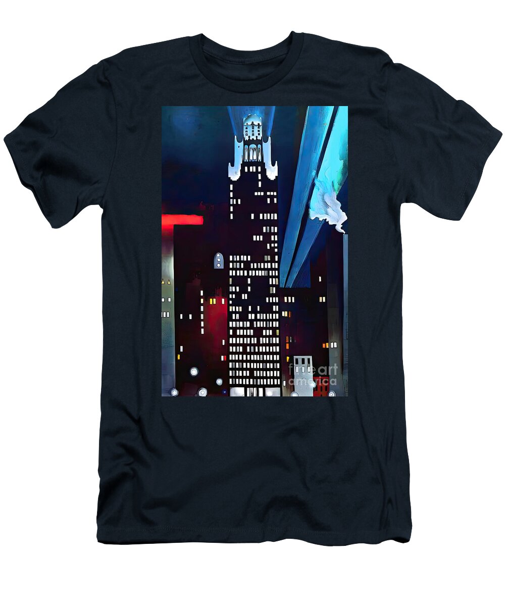 City Skyline with Vibrant Colorsgeorgia Okeeffe Radiator Building New York City Magic Frame T-Shirt