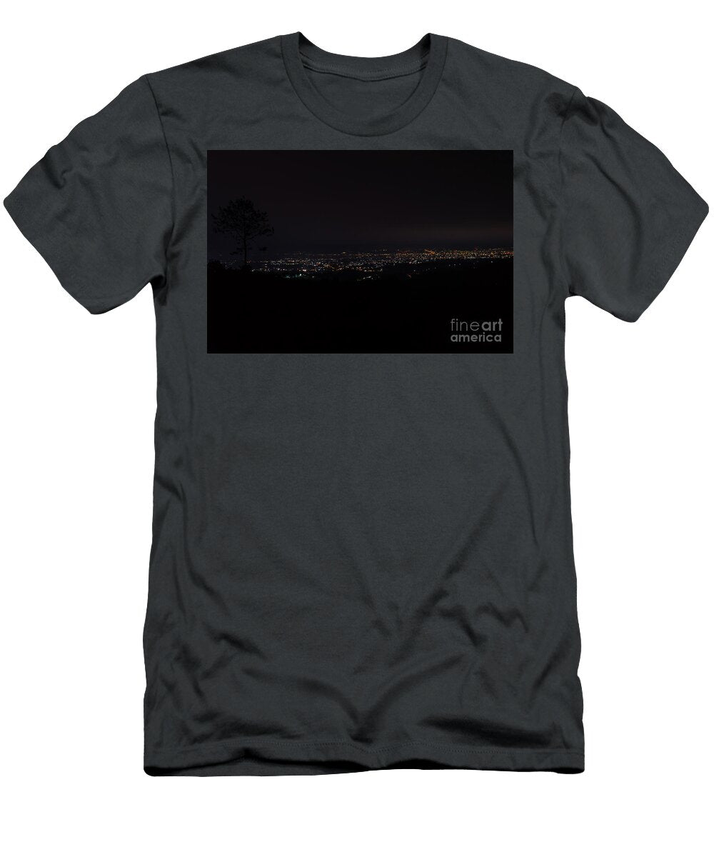 Cityscape At Night Derly Valent T-Shirt