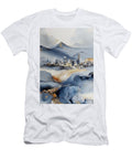 Cityscape with Mountain Backdrop Concord Skyline Mount Diablo Nicholas Cummings T-Shirt