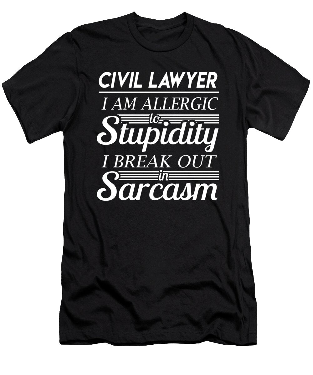 Civil Lawyer Sarcasm Job Gift Item Shi Hu Kang T-Shirt