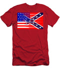 Civil War Flag Blend Bigalbaloo Stock T-Shirt